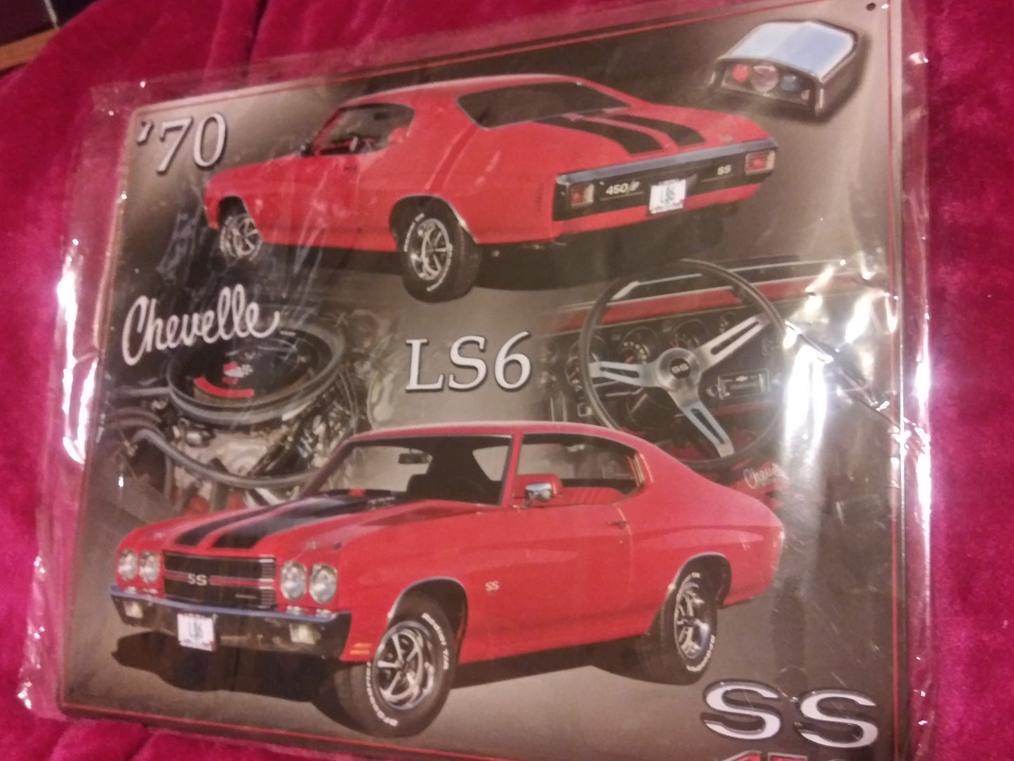 1970 Chevelle LS6 SS 454 Sports Car Tin Metal Sign