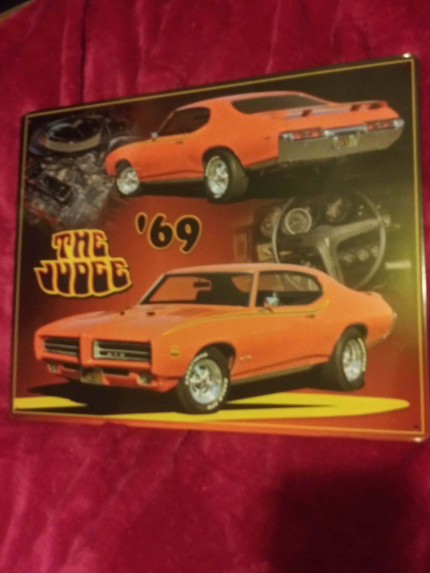 1969 Pontiac The Judge GTO Sports Car Tin Metal Sign