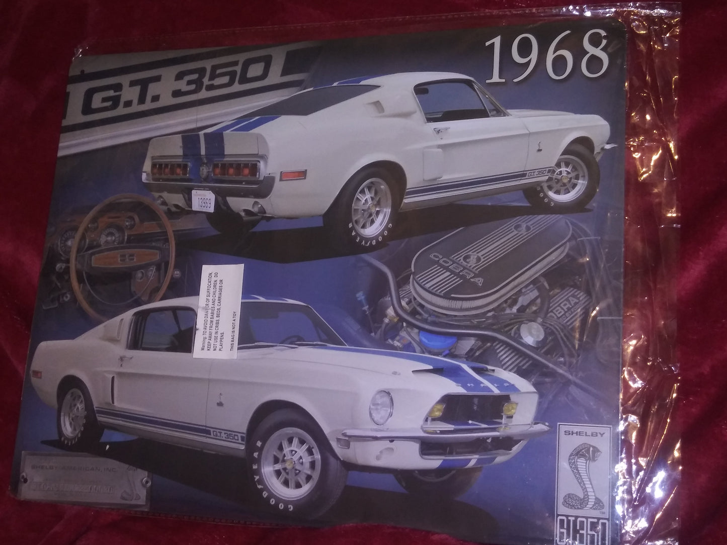 1968 G.T.350 Classic Sports Car Tin Metal Signs