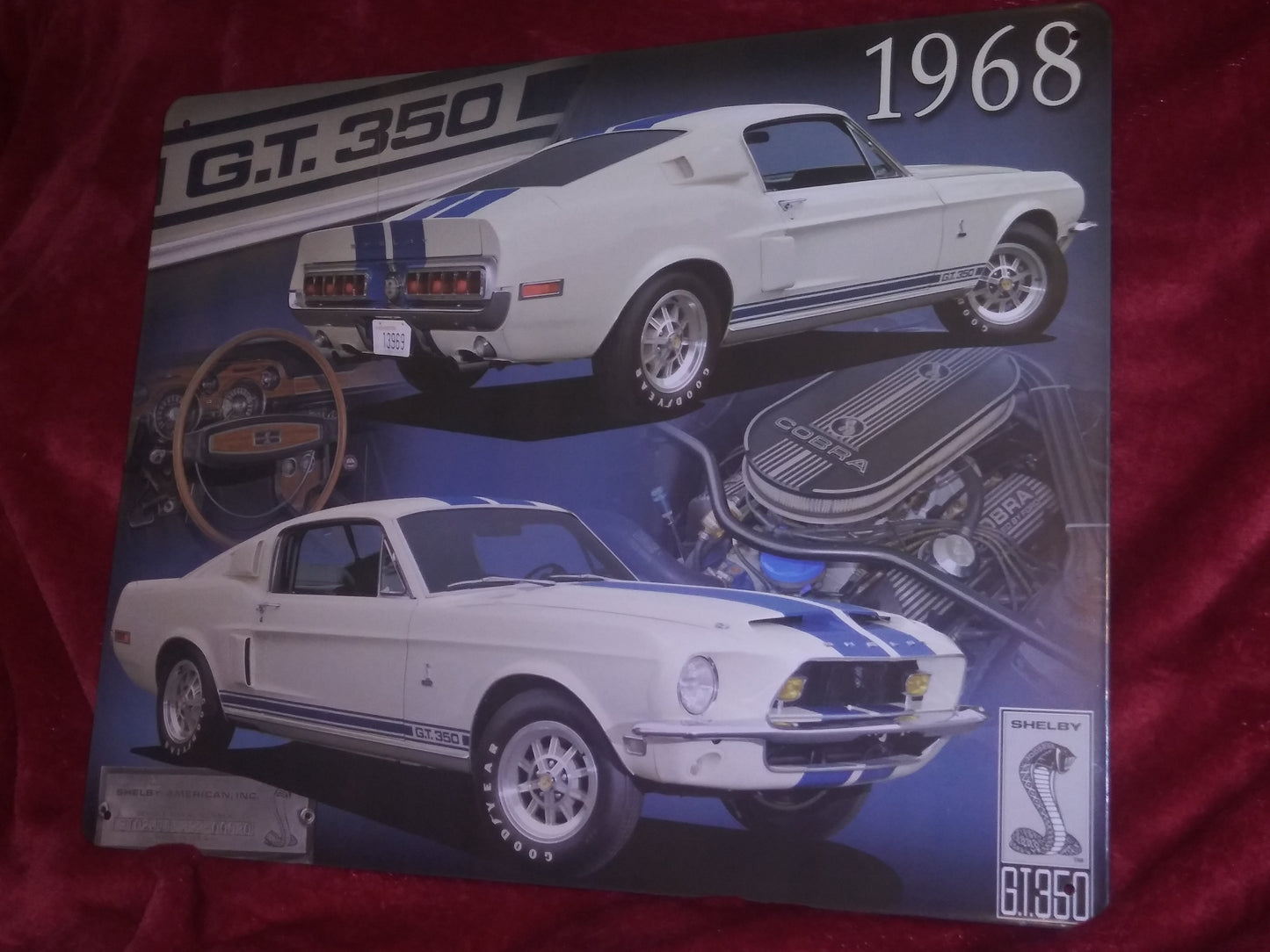 1968 G.T.350 Classic Sports Car Tin Metal Signs